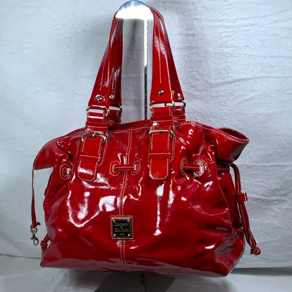 Dooney & Bourke Red Patent Leather Shoulder Bag - Picture 2 of 16